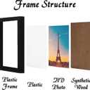 13x13 Picture Frame Set of 5, Black Square Photo Frames High Transparent Wall Gallery Desktop Horizontal Vertical for Canvas Collage Photo Poster Certificate 13 x 13 inches