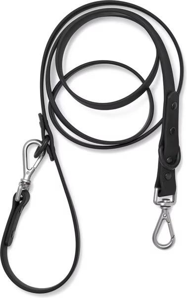 Wild One Adjustable Waterproof Flex-Poly Coated Nylon Leash, Black, Standard, 112''