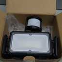 LEPOWER Battery Powered LED Flood Light Outdoor,1500LM Motion Sensor Security Lights, IP65 Waterproof,Wireless Flood Light Battery Operated,3 Head Motion Detector Light for Garage,Yard,Porch(Black)