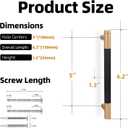 10 Pack Matte Black and Champagne Bronze Cabinet Pulls knurled 5 Inch Hole Centers Kitchen Cabinet Handles Drawer Pulls Cabinet Hardware