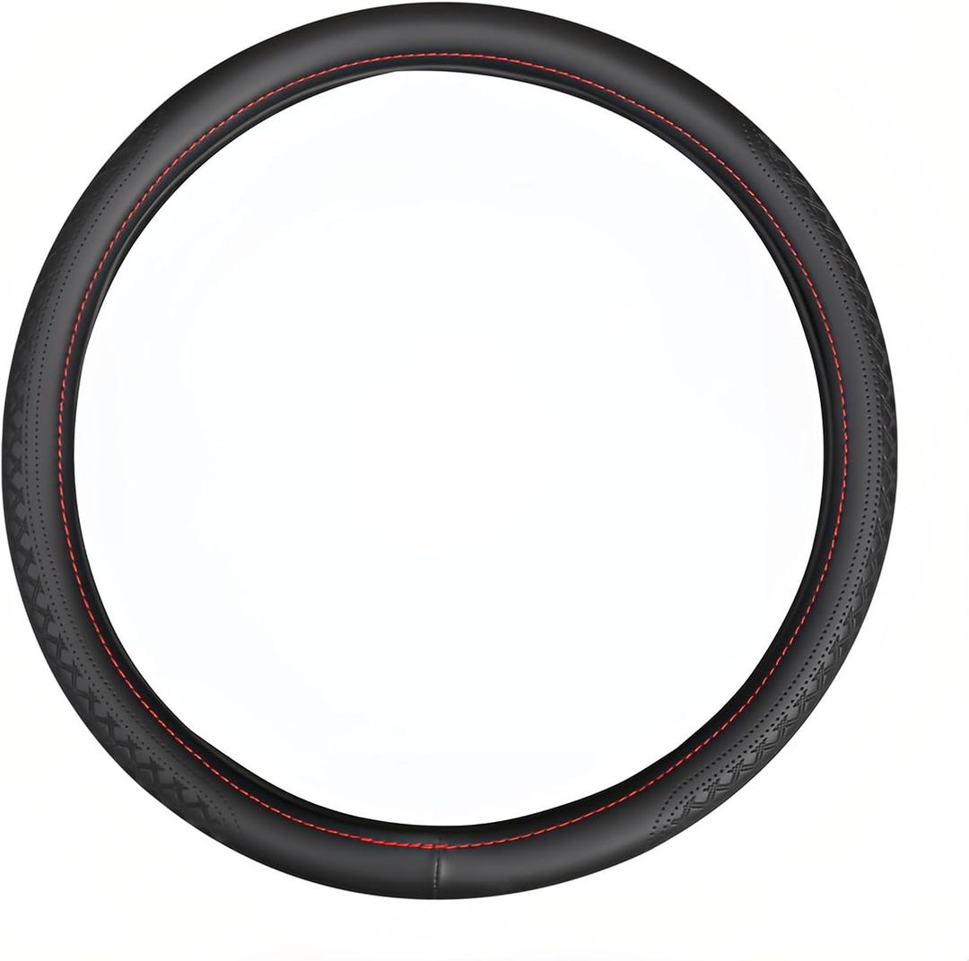 18 Inch Steering Wheel Cover for Semi Trucks - Premium Soft-Touch Faux Leather with No-Slip Grip, Fits Big Rig, RV & 18 Wheeler (Black, 18 inch)