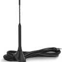 SZSAUTO Car AM FM Stereo Radio Antenna 9.06 Inches Universal Car Truck Roof Mounted Antenna Replacement with DIN Plug Connector Mount Base for Vehicle Stereo Receiver Head Unit FM HD Radio