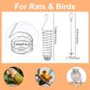 ElevateTech Rat Enrichment Toys Stainless Steel Bird Food Holder Fruit Vegetable Holder Vegetable Skewer Foraging Hanging Feed Tool Slow Feeder Parakeet for Hamster Rodents Bird Parrots 2Pcs