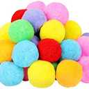 Very Large Assorted Pom Poms for DIY Creative Crafts Decorations, Assorted Colors (50Pack 2.5 Inch)