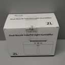 2L humidifiers for bedroom Large Room Home Ultra-Quiet 28 dB Quiet Supersized Cool Mist Air Humidifier for Baby NurseryDual NozzieEasy to Clean & Fill, 7 Color NightLight (White)