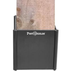 Post Shields Post Protector - This Protects Your Mailbox, Deck & Fence Posts from Damage by Lawn Maintenance Equipment - Fits Wood & Metal Posts - No Tools, Screws or Nails Needed (Bronze)