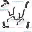 2 x lotmusic Ukulele Violin Stand Holder Foldable for Soprano Concert Tenor Ukelele 4/4 3/4 2/4 1/4 Violin Metal Black From Kmise