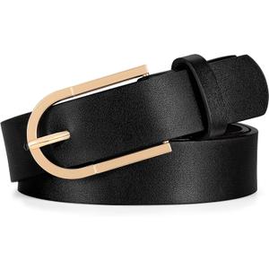 XZQTIVE Women Leather Belt for Jeans Pants Fashion Ladies Black Dress Belt with Silver Buckle Plus size Belts for Women, 4 Pack XZQTIVE Women Leather Belt for Jeans Pants Fashion Ladies Black Dress Belt with Silver Buckle Plus size Belts for Women, 4 Pack