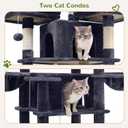 Globlazer Big Cat Tower for Indoor Cats, 80inch Cat Tower for Multiple Adult Cats XXL Cat Tree with Scratching Post, Hammock, 3 Perches, 2 Condos, 2 Hanging Basket, F80, Dark Grey