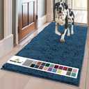 Muddy Mat | Super Absorbent Door Mat Indoor, Microfiber Quick Dry Chenille Entryway Rug, Non-Slip Front Door Mat, Indoor Mats for Entryway, Machine Washable Pet Rug, Atlantic Blue 36"x60"