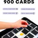 3D Relief Card Binder 900 Pockets | Embossed TCG Binder 9-Pocket with Zipper | Premium PU Leather Trading Card Album for MTG, Baseball, Football | Boys & Girls Gift | Waterproof | 50 Sleeves