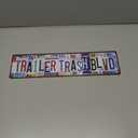 Vintage Trailer Trash Blvd Wall Decor Street Signs Metal Tin Signs 16 x 4 Inches