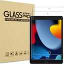 ProCase 2 Pack Screen Protector for iPad 9th 8th 7th Generation 10.2 Inch (2021/2020/2019), Tempered Glass Film for A2602 A2603 A2270 A2197 -Clear