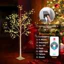 PXBNIUYA 288 LED Birch Tree Lighted with Remote Control, Electric Plug in DIY Artificial Tree Lights, Fairy Spirit Tree lamp for Home Bedroom Christmas Party Indoor Decor Lights (Warm White)