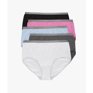 Hanes Women's Cotton Brief Value Pack, 10-Pack, Assorted Brief Underwear (Colors May Vary). Size 10/3XL
