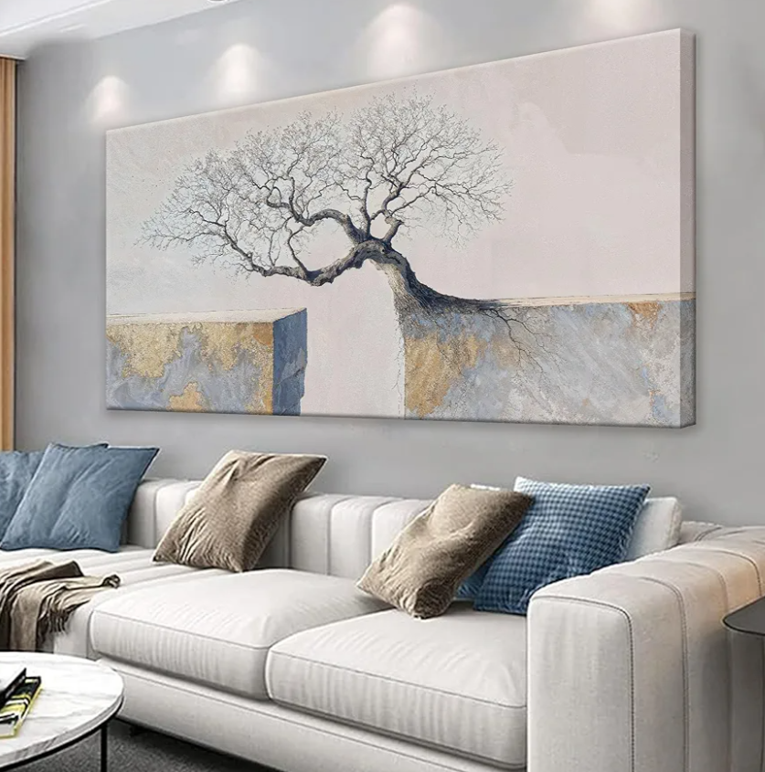 Suconvng Modern Large Wall Art For Living Room 29 X 58 Inches Wall Art Elegant Tree Of Life Canvas Wall Art Decor Motivational Wall Decor Landscape Paintings Picture For Bedroom Home Office Artwork