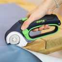 ZEITE 4V Cordless Electric Scissors,Cardboard Cutter with 2 Blades,Storage Box,USB Charging Cable,Power Rotary Cutter,Max Cutting 1/4",for Cardboard Box,Thin Carpet & Plastic, Easy to Hold and Safe