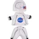 DolliBu Astronaut Dress Up Set for Teddy Bear Plush Toy - Astronaut Stuffed Animal Costume Outfit with Jacket, Helmet, and Pants, Create Cute NASA Space Toys for Kids With Clothes Dress Up Set - Large