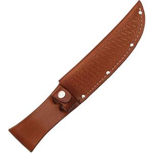 Sheath Fixed Knife Sheath, Brown basketweave leather,Fits up to 6in blade SH1135 / SH210 BROWN