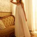 BEAUTELICATE 100% Cotton Victorian Nightgown for Women Grecian Sleepwear Honeymoon Bridal Lingerie (White, XXL)