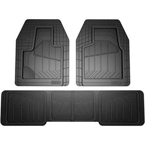 Dickies 5-Piece Maximum Coverage Floor Mats, All-Weather Mats for Cars, Trucks, SUVs — Black