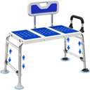 Heavy Duty Bath and Shower Bench with Adjustable Height and Reversible backrest - Handicap Shower Chair for Elderly and Disabled, Sliding Shower Chair, Bathtub Chair for Inside tub