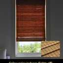 UNISHADES Cordless Bamboo Roman Shades for Windows, Blinds Size (30.5" W 48" H) Colour (Highfield Teak)
