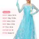 Spooktacular Creations Ice Princess Dress for Girls, Snow Princess Costume, Sequin Dress with Cape for Kid Halloween Birthday (Blue, S)