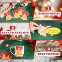 Jetec 24 Pcs Bell Christmas Sticky Notes Bell Self-Stick Notepads Reminder Memo Pads Message Tabs for Xmas Party Decor Stationery Gift Annotating Books Office Study Supplies, 30 Sheets/pad