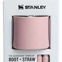 STANLEY Quencher Boot and Straw Cover Cap | Anti-Slip Silicone Protector for 14 oz Tumbler with Handle | Accessory Set for Stainless Steel Drinking Cup | BPA-Free | Pink Dusk