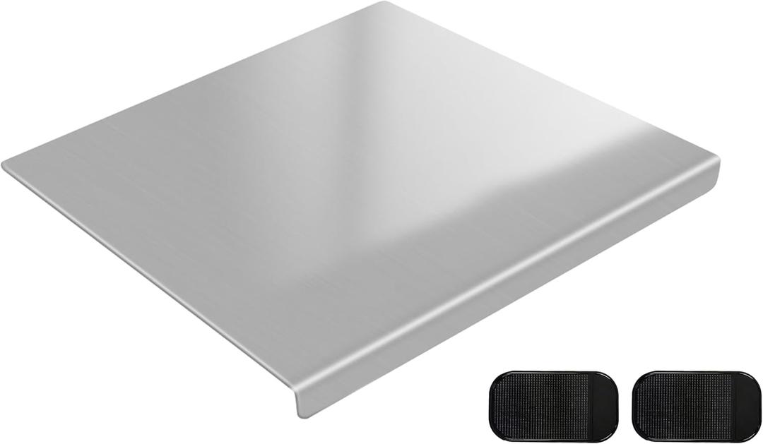 Stainless Steel Cutting Board with 2 Pack Non-Slip Mats, Yoposeo Heavy Duty Baking Cutting Chopping Boards for Kitchen, Meat, Fruits, Vegetables, Bread and Baking (19.7" X 15.7"/ 50 X 40cm)