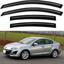 Window Visors Rain Guards Shield for 2010 2011 2012 2013 Mazda 3 Sedan, Out-Channel Window Vent Wind Deflectors Visors Shades for 10 11 12 13 Mazda 3 (Not for Mazda 3 Hatchback)