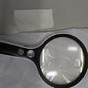 Large Magnifying Glass with Lights,10X 25X 45X 60X Handheld Lighted Magnifier, 5in Page Magnifier LED Lights, Magnifying Glass for Reading Small Prints & Low Vision Seniors with Aging Eyes