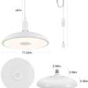 Upgrade Plug in Pendant Light with Bluetooth Speaker & Color Changing LED, Remote Control, 18W Ceiling Light Hanging Fixture for Kitchen Island, Bedroom, Living Room, Patio, Farmhouse, Corner