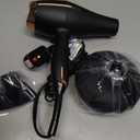 InfinitiPRO by Conair AC Motor Pro Hair Dryer, Ionic Ceramic Blow Dryer with Diffuser and Concentrator, Black, 650X​