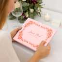 &And Per Se Guest Book for Party, Photo Book, Blank Book and Birthday Guest Book for Special Events, Baby Shower Book to Sign with Blank Lined Pages & Photo Spots (Pink with Pattern)