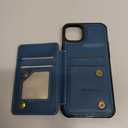 Vinich for iPhone 16 Pro Max 6.9" Wallet Case with Card Holder, RFID Blocking Credit Slots Kickstand Shockproof Phone Cover for Women Men, Blue