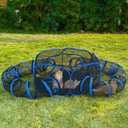 Outdoor Cat Enclosures Playground with 2 Circle Playpen Tunnels Catio, Outside House Include Portable Tent for Cats, Kitty and Small Animals - Indoor Outdoor Fence with Top Cover