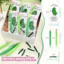 Sinload 20 Sets Graduation Inspirational Gifts Pickle Mechanical Pencils Teacher End of Year Gifts Erasers and Positive Cards Bulk Summer Student Gift from Teacher Appreciation Pen for Coworkers