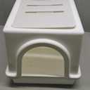 HOP Rabbit Litter Box, Less Mess with Built-in Hay Feeder Designed for Rabbits/Bunnies. Includes Removable Cover and Pan. BPA-Free and Dishwasher Safe. Cat, Guinea Pig and Chinchilla Friendly Too.