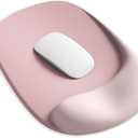 ErgoEase Ergonomic Mouse Pad with Gel Wrist Support - Premium Lycra Fabric, Non-Slip, Ideal for Laptop & Desktop, Office & GamingDesk Accessories (06Pink Serenity)