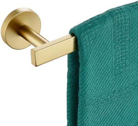 AONEON 20 Inch Bathroom Towel Bar Bath Towel Rack Kitchen Towel Holder Towel Shelf Wall Mounted SUS304 Stainless Steel Brushed Gold AN4001GD-L20