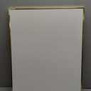 Linen Bulletin Board 24 x18 Inches, White Pin Board Vision Board, Gold Aluminum Framed Fabric Cork Board for Home Office Wall Decor, 10 Push Pins