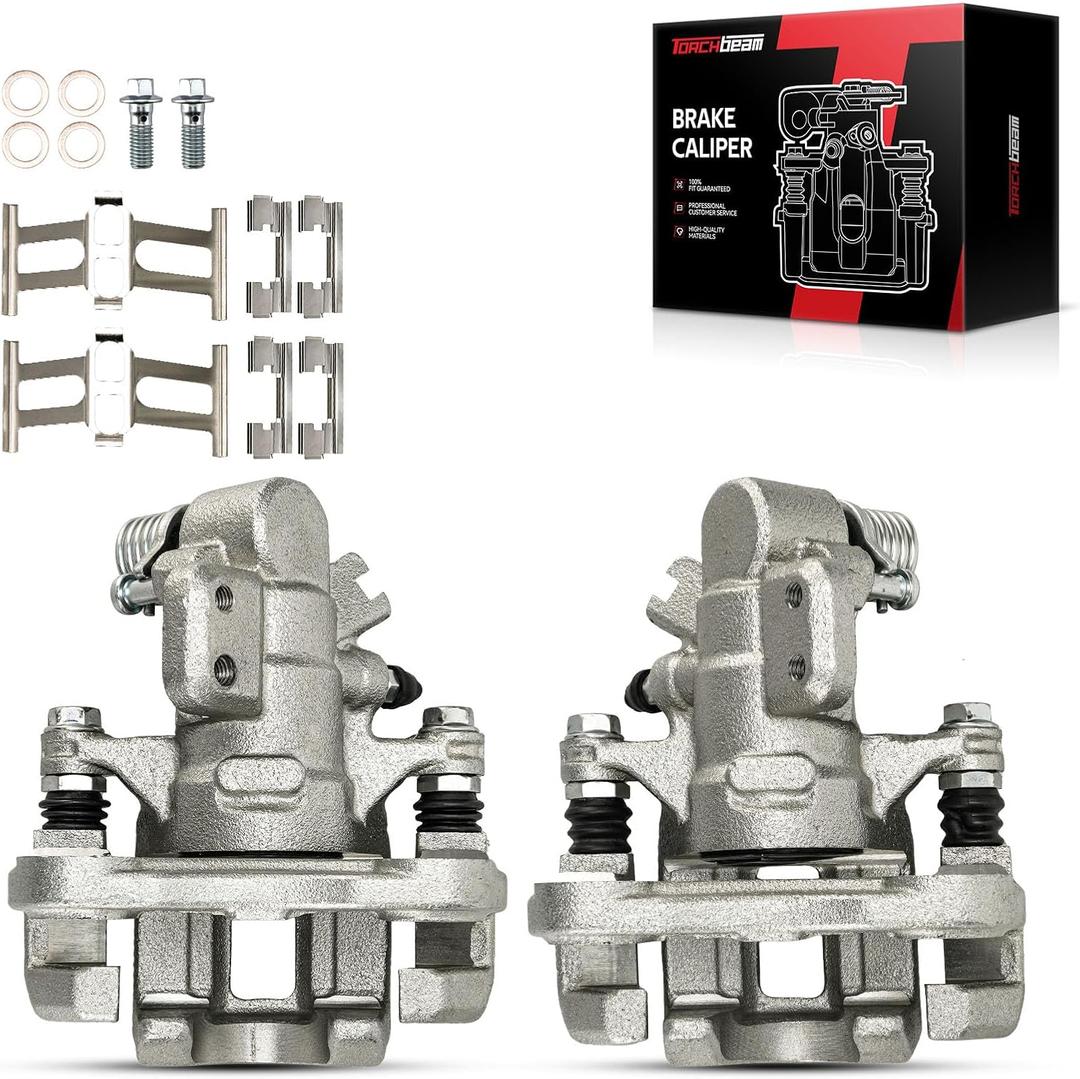 Torchbeam Rear Brake Calipers Set for Honda Civic 2006-2015, Acura ILX 2013-2018, Rear Left and Rear Right Calipers Replace # 19P3298+19P3299 Disc Brake Caliper Assembly