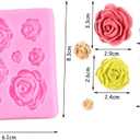 2PCS Rose Flowers silicone molds Cake Chocolate Mold wedding Cake Decorating Tools Fondant Sugarcraft Cake Molds