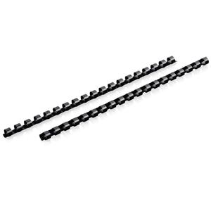 Mead CombBind Binding Spines/Spirals/Coils/Combs, 3/8", 55 Sheet Capacity, Black, 125 Pack (4000132)