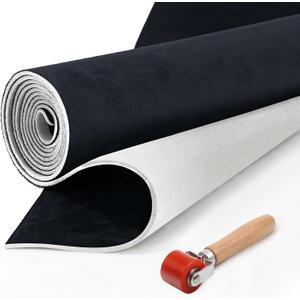 96  60 Dark Blue DIY Upgrade Suede Auto Headliner Fabric with Foam Backing Chic Interior Replacement for Car/Truck/SUV/RV Roofs