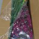 Hananona 12 Pcs Artificial Flowers Outdoor, Faux Artificial Plants UV Resistant Plastic Flower Bulk for Hanging Planter Porch Window Home Wedding Fall Summer Decor (12, Multiple Color)