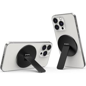 Magtame Magnetic Phone Stand Grip for Magsafe, Utral-Thin Snap-on Kickstand with Strong Magnetic Holder, 140 Adjustable for Hands-Free Travel, Work, Entertainment | Compatible with iPhone17-12, Black