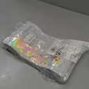 100-pack 69 inch mylar bags with clear window holographic resealable sealable packaging zip bag for small bussiness jewelry candy sample food packing supplies white